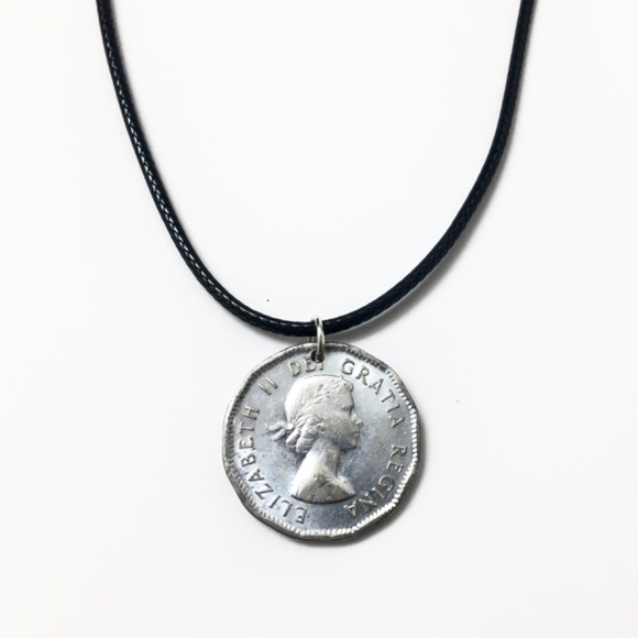 1953 Canadian Nickel Coin Necklace — Queen Elizabeth II - Picture 2 of 4